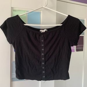 BLACK CROP TOP